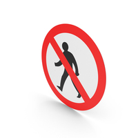 Irish Sign No Pedestrians PNG & PSD Images