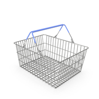 Blue Holder Shopping Basket PNG & PSD Images
