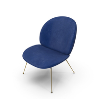 GUBI Beetle Lounge Chair blue PNG & PSD Images