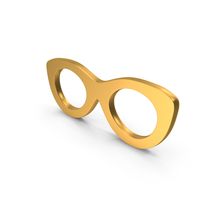 Glasses Frame Icon Gold PNG & PSD Images