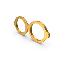 Glasses Frame Icon Gold PNG & PSD Images