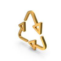 Recycling Industry Icon Gold PNG & PSD Images