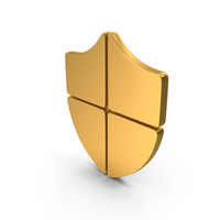 Sheild Icon Gold PNG & PSD Images