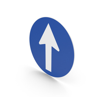 Italian Drive Straight Sign PNG & PSD Images