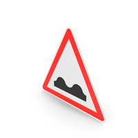 French Uneven Road Sign PNG & PSD Images