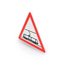 French Sign Trams Crossing Ahead PNG & PSD Images