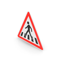 French Pedestrian Crossing Sign PNG & PSD Images