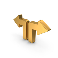 Opposite Two Arrows Directional Change PNG & PSD Images