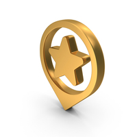 Star Location Pin Symbol PNG & PSD Images