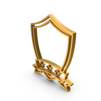 Three Star Shield Award Outline Symbol PNG & PSD Images