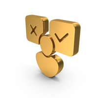 User With Correct & Wrong Marks Select Web Symbol PNG & PSD Images