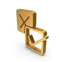 Wrong & Right Square Select Symbol PNG & PSD Images