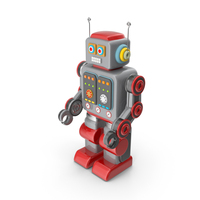Retro Toy Robot PNG & PSD Images