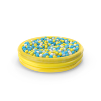 Yellow Rubber Pool Filled With Rubber Balls PNG & PSD Images