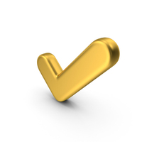 Check Mark Symbol Gold PNG & PSD Images