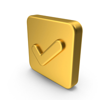 Check Mark Icon Gold PNG & PSD Images