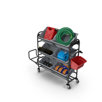 Tote Picking Cart With Equipment PNG & PSD Images