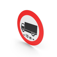 Italian Sign No Vehicles Over Length Shown PNG & PSD Images