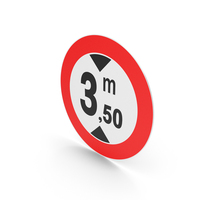 Italian Sign No Vehicles Over Height Shown PNG & PSD Images