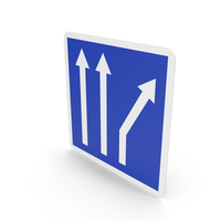 French Slip Road To Right Sign PNG & PSD Images