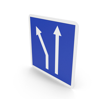 French Slip Road To Left Sign PNG & PSD Images