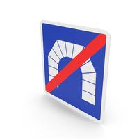 French End Of Tunnel Sign PNG & PSD Images