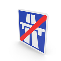 French Sign End Of Motorway PNG & PSD Images