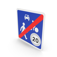 French Sign End Of Home Zone PNG & PSD Images
