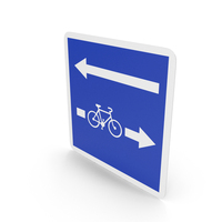 French Contraflow Cycle Lane Sign PNG & PSD Images