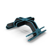 Scifi Mechanical Part Blue PNG & PSD Images
