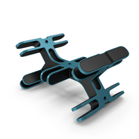 Scifi Mechanical Part Blue PNG & PSD Images