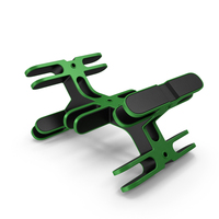 Scifi Mechanical Part Green PNG & PSD Images