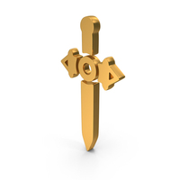 Fairytale Kendo Sword Icon Gold PNG & PSD Images