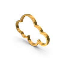 Outline Cloud Icon Gold PNG & PSD Images
