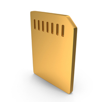 SD Card Icon Gold PNG & PSD Images