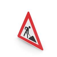 German Roadworks Sign PNG & PSD Images