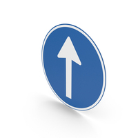 Dutch Instruction To Drive Ahead Only Sign PNG & PSD Images