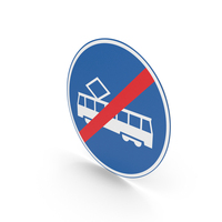 Dutch End Of Tram Lane Sign PNG & PSD Images