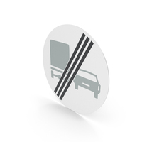 Dutch End Of No Overtaking By Heavy Goods Vehicles Sign PNG & PSD Images