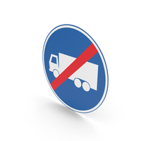 Dutch End Of Lane Only For Trucks Sign PNG & PSD Images
