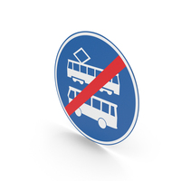 Dutch End Of Bus And Tram Lane Sign PNG & PSD Images