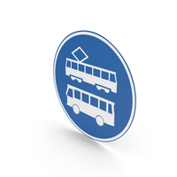 Dutch Bus And Tram Lane Sign PNG & PSD Images