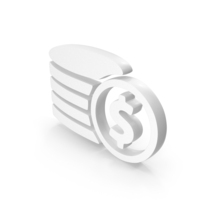 White Dollar Cost Icon PNG & PSD Images