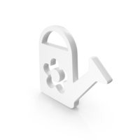 Flower Watering Can Icon White PNG & PSD Images