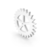 White Gear Symbol PNG & PSD Images