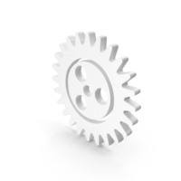 Gear Icon White PNG & PSD Images