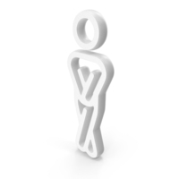 Men Toilet Symbol White PNG & PSD Images