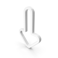 Out Line Down Arrow Download Icon White PNG & PSD Images