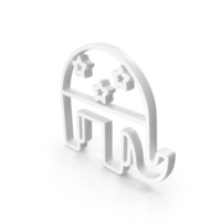 Republican Party Election Icon White PNG & PSD Images