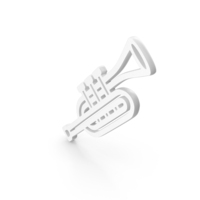 White Trumpet Musical Instrument Icon PNG & PSD Images